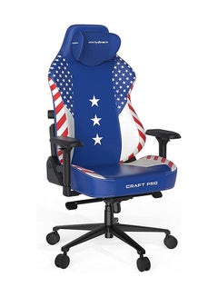 DXRacer DXRacer Craft Pro Dream Team Gaming Chair, Extra Wide And Thick Seat Cushion, Adjustable Armrests, Anti-Pinch Hand Protective Cover, Memory Foam Headrest - Blue & White  - Image 3