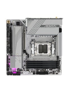 جيجابايت اللوحة الأم B650M AORUS ELITE AX ICE DDR5 Micro ATX، مجموعة شرائح AMD B650، مقبس AMD AM5، 2xNVMe M.2 SSD، 4 x DDR5 DIMM، PCI 4x16/1x DP/1xHDMI/1 x USB Type-C، Realtek 2.5GbE LAN &amp; Wi -فاي 6E  - Image 5
