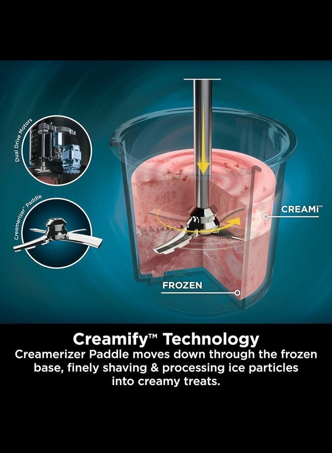 Ninja - Ninja CREAMi Ice Cream & Frozen Dessert Maker [NC300ANZ] 7 Programs, Black/Silver 800 W NC300UKCO/NC300EU/NC300ANZ Black - Image 1