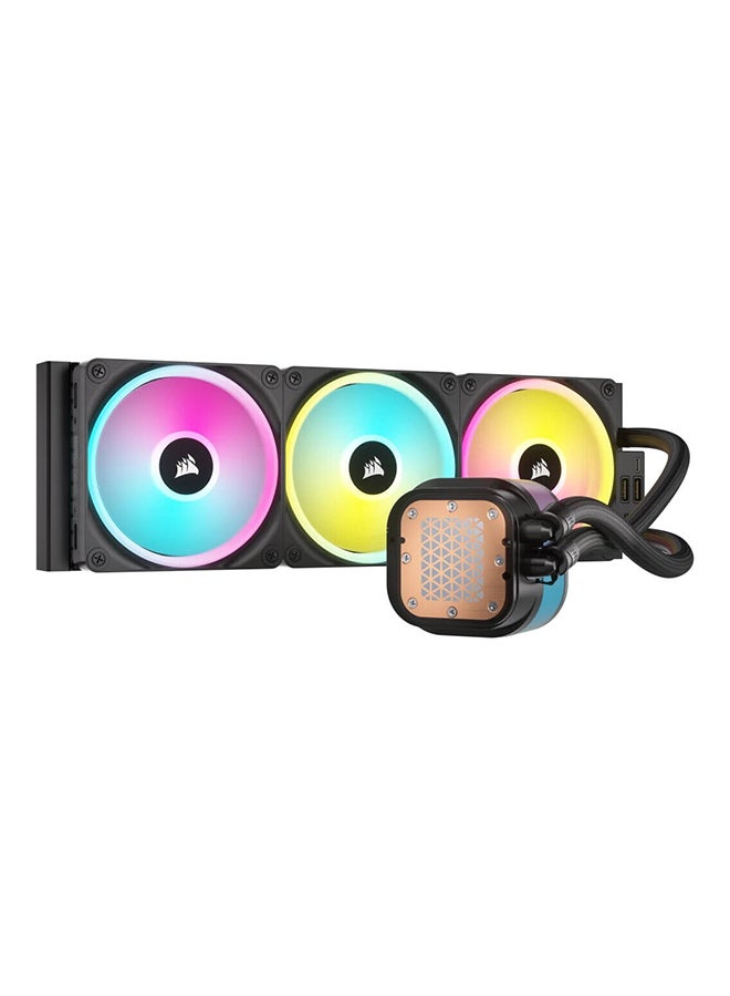 CORSAIR iCUE LINK H170i RGB AIO LCD Liquid CPU Cooler, 420mm Radiator, 2.1" IPS LCD Screen, 140mm QX140 RGB Fans, 2000 RPM Speed, 82.5 CFM Airflow, Intel 1700 AMD AM5 Sockets, Black | CW-9061009-WW - Image 3