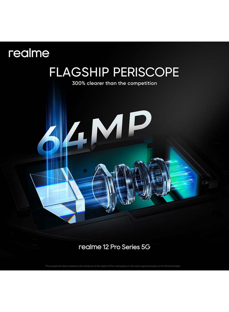 realme - 12 Pro+ Dual SIM Submarine Blue 8GB RAM 256GB 5G - International Version - Image 1