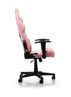 DXRacer Prince Series P132 Gaming Chair - Ergonomic Design with 1D Adjustable Armrests, Soft Surface Upholstery, High-Quality Materials, Customizable Recline, Sturdy Metal Base, Smooth-Rolling Casters, Pink and White | GC-P132-PW-F2  - Image 4