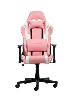 Prince Series P132 Gaming Chair - Ergonomic Design with 1D Adjustable Armrests, Soft Surface Upholstery, High-Quality Materials, Customizable Recline, Sturdy Metal Base, Smooth-Rolling Casters, Pink and White | GC-P132-PW-F2