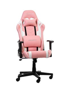 DXRacer Prince Series P132 Gaming Chair - Ergonomic Design with 1D Adjustable Armrests, Soft Surface Upholstery, High-Quality Materials, Customizable Recline, Sturdy Metal Base, Smooth-Rolling Casters, Pink and White | GC-P132-PW-F2  - Image 3