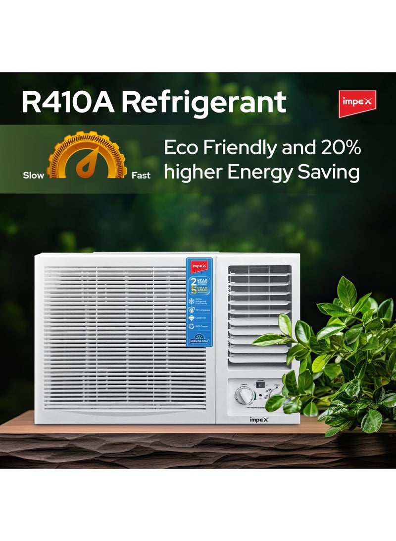 Impex - Window AC 18000 BTU  1.5 Ton T3 Compressor 100% Copper With Golden Fin Cold Only 2230 W IM18W3CCSA White - Image 1