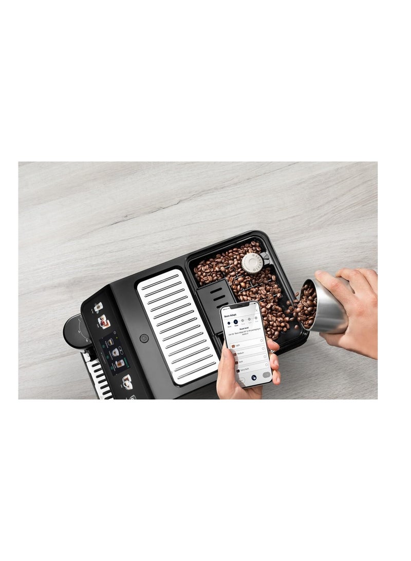 De'Longhi Delonje Aleta Cold Pro Automatic Coffee Machine With Crema Hot Cool Latte Technology Intuitive Color Screen Cool Extraction Technology TFT Screen 3.5 inch wifi silver 1.8 L 1450 W ECAM450.65.S silver - Image 3