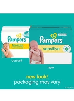 Pampers Sensitive Baby Wipes, Water Based, Hypoallergenic And Unscented, 1 Flip-Top (56 Wipes Total)  - Image 2