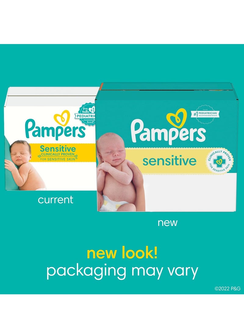Pampers Sensitive Baby Wipes, Water Based, Hypoallergenic And Unscented, 1 Flip-Top (56 Wipes Total)  - Image 2