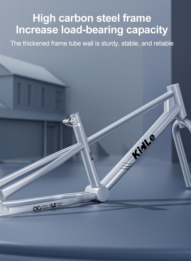 Kidle - Children's Bicycle Boys Girls Teenagers Middle and Big Kids Dual Disc Brake Shock Absorbing Mountain Bike Elementary and Middle School Students 20-24inch Shift Bicycle 20inch - Image 1