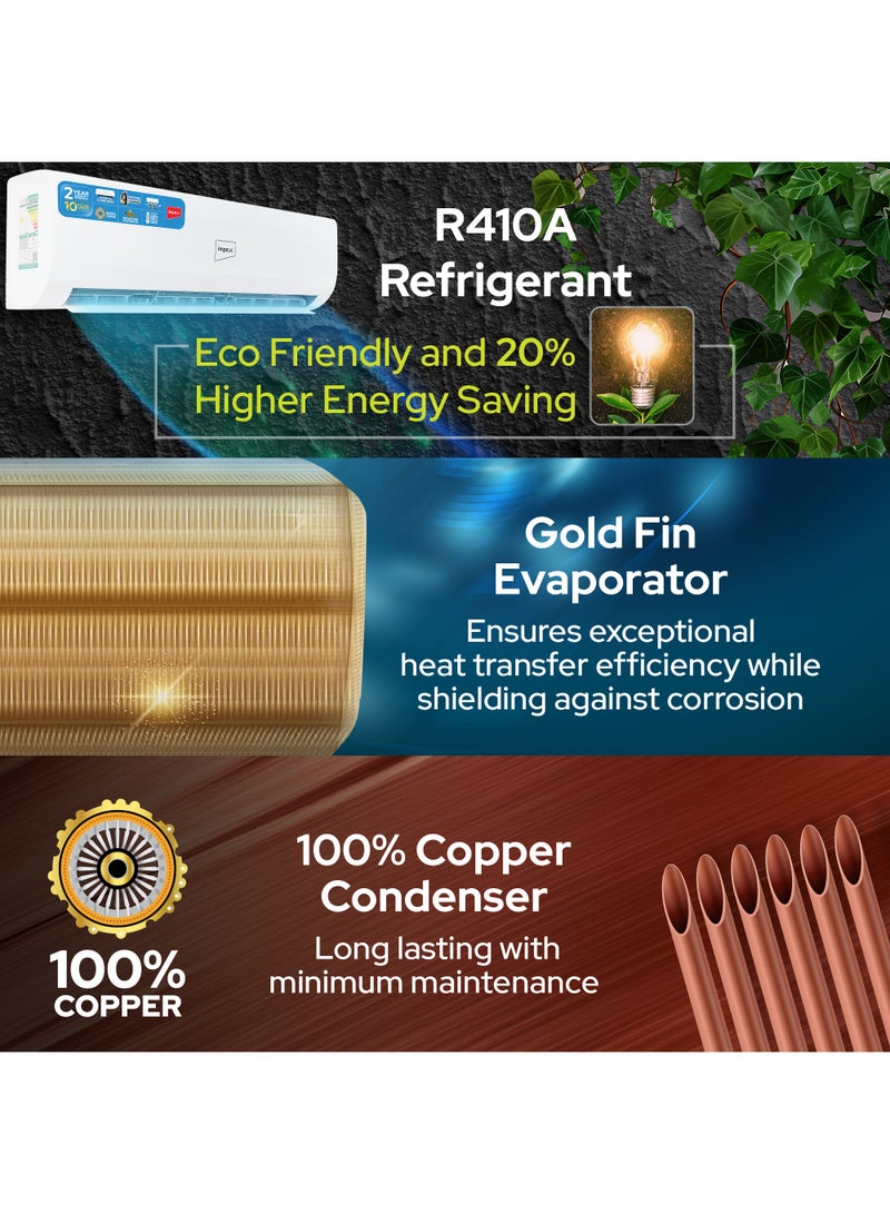 Impex - Split AC T3 Rotary Compressor Turbo Cooling 4D Air Flow Cooling Only 20000 BTU 3100 W IM24S3CCSA White - Image 1