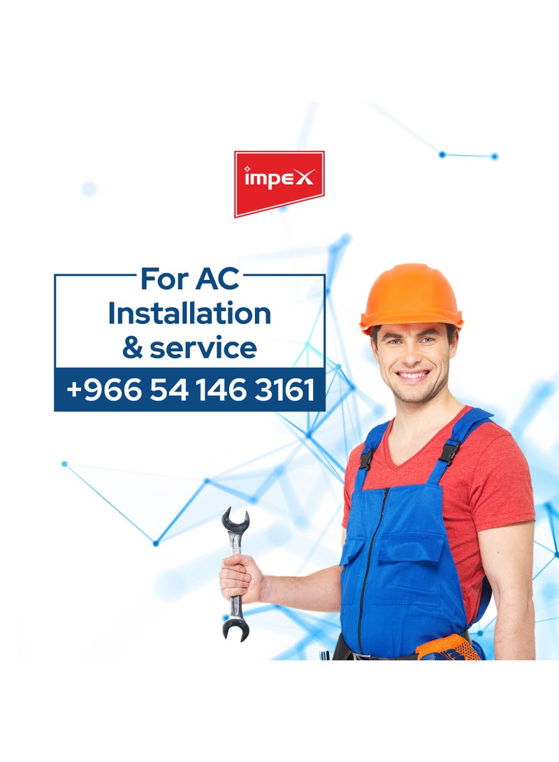Impex - Split AC T3 Rotary Compressor Turbo Cooling 4D Air Flow Cooling Only 20000 BTU 3100 W IM24S3CCSA White - Image 1