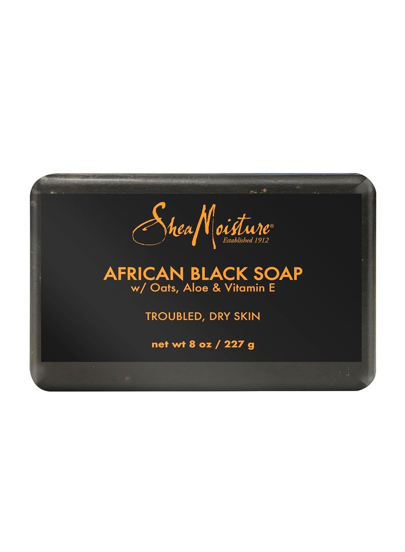 شيامويستر Bar Soap African Black Soap For Troubled Skin Cleanser With Shea Butter 8 ozgrams - Image 1