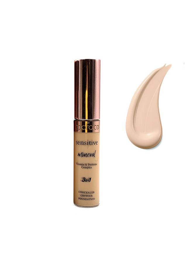 Sensitive Mineral 3-In-1 Foundation Concealer And Contour 003 003 Natural