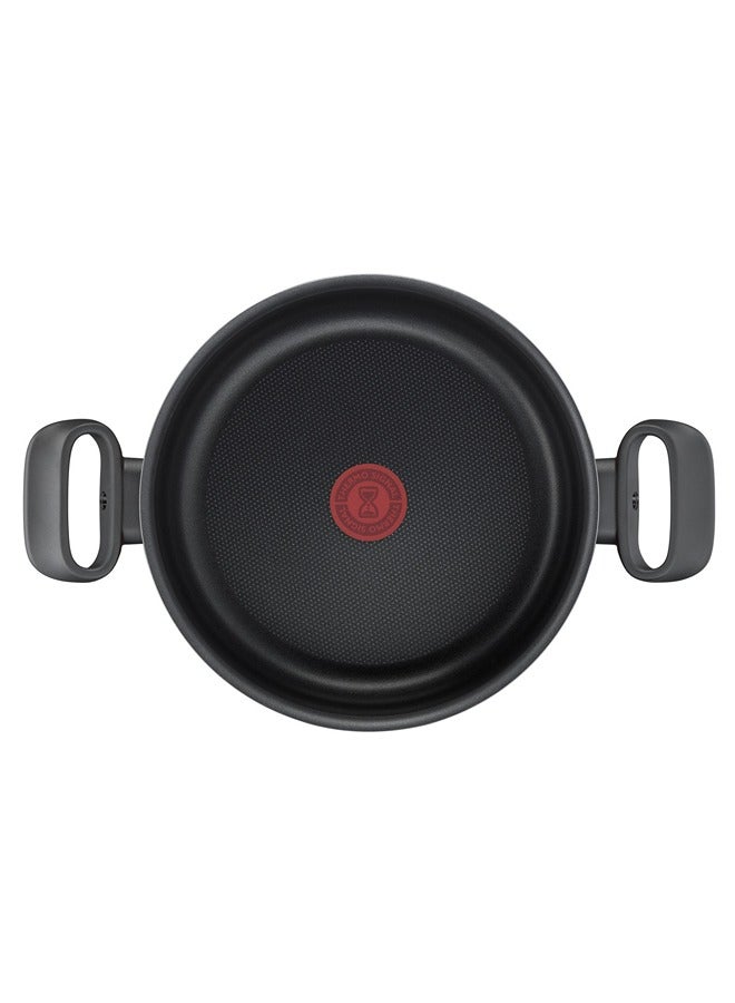 تيفال TEFAL قدر طبخ 26 سم | Tempo Flamme | 6.5 لتر | ألومنيوم | طلاء غير لاصق آمن | غطاء | متوافق مع الموقد | وصفات الطهي البطيء | أحمر | صنع في فرنسا | ضمان لمدة سنتين | C3045285 26سم  - Image 2
