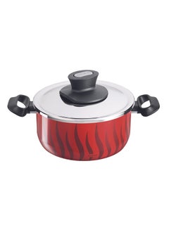 Tefal TEFAL Stewpot 26 cm | Tempo Flamme Cookware | 6.5 liters | Aluminium | Safe non stick coating | Lid | Stovetop Compatibility | Stewing recipes | Red | Made in France | 2 Years Warranty | C3045285 Red 26cm  - Image 1