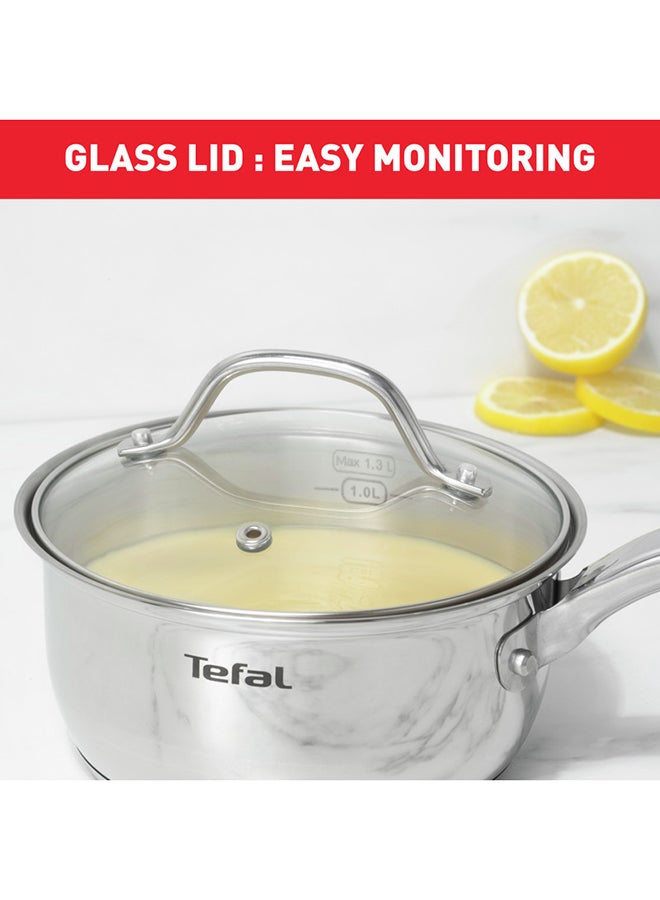 تيفال TEFAL Intuition قدر 16 سم مع غطاء | ستانلس ستيل ممتاز 18/10 | علامات داخلية | غطاء زجاجي | مقبض قوي | مناسب للحث الحراري | ضمان سنتين | B8642274 16 cmسم  - Image 5