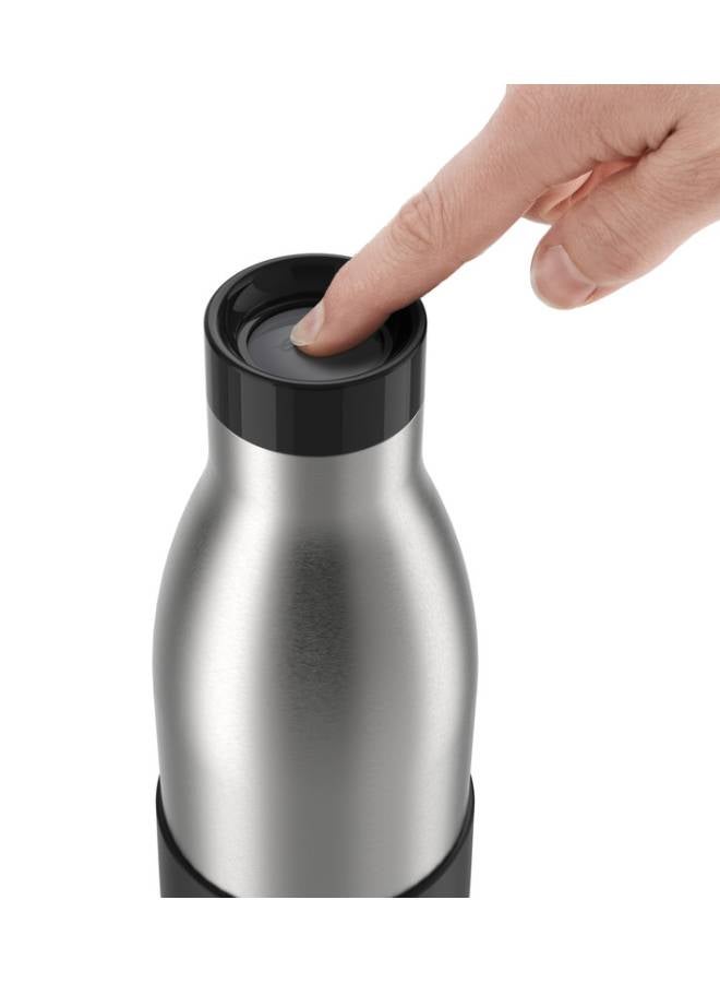 تيفال TEFAL زجاجة | 0.7 لتر | BLUDROP زجاجة فولاذ مقاوم للصدأ قابلة لإعادة الاستخدام | غلاف سيليكون | شرب سهل | ضغط سريع | قابلة للغسل في غسالة الأطباق | مانعة للتسرب | 12 ساعة للمشروبات الساخنة / 24 ساعة للمشروبات الباردة | ضمان لمدة سنتين | N3111110 - Image 3