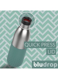 Tefal Bludrop Thermal Stainless Steel Bottle Green/Grey/Black 0.5 Litre Green/Grey/Black  - Image 4
