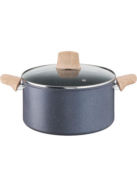 TEFAL قدر طبخ | Natural Force 24 سم | سهل التنظيف | طلاء Mineralia+ غير لاصق | معادن طبيعية | مؤشر Thermo-signal | طهي صحي | آمن | صنع في فرنسا | ضمان لمدة سنتين | G2664683 24سم