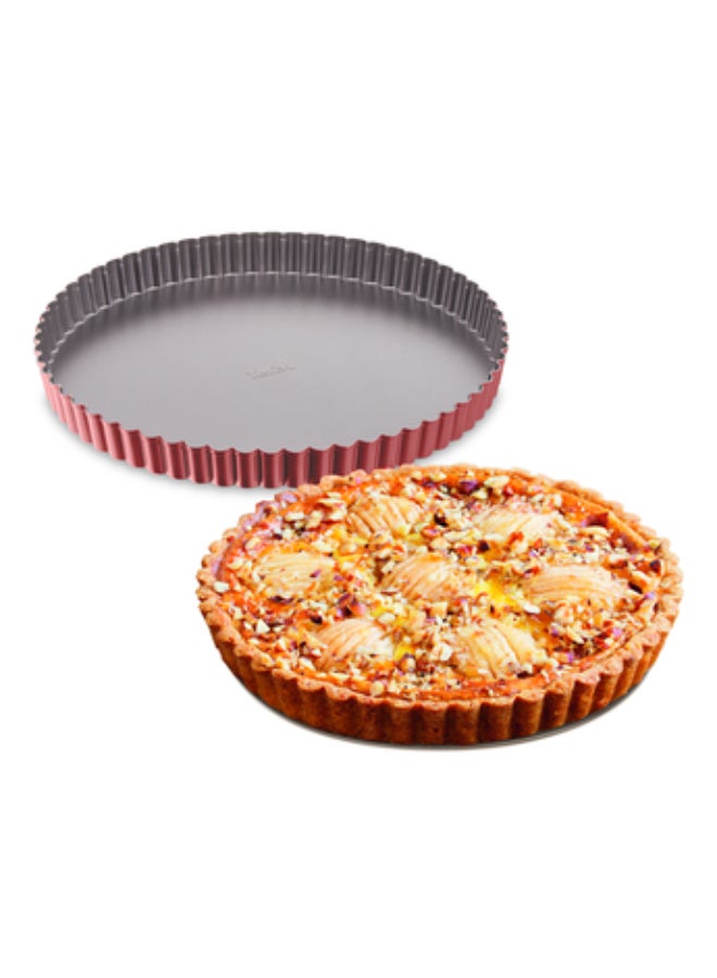 تيفال TEFAL قالب خبز | قالب تارت دلي بيك 28 سم | أحمر | قاعدة تتحول إلى طبق تقديم | تحرير مثالي | أدوات خبز عالية الجودة من الفولاذ الكربوني | سهولة التنظيف | ضمان لمدة سنتين | J1641514 28سم - Image 4