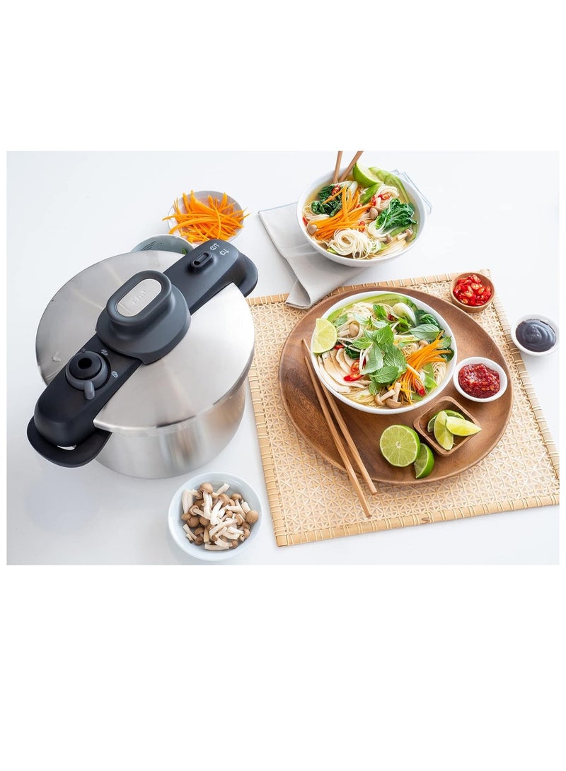 تيفال طباخ ضغط آمن مدمج 8 لتر، نظام أمان 5 نقاط، نتائج فائقة السرعة - Image 2