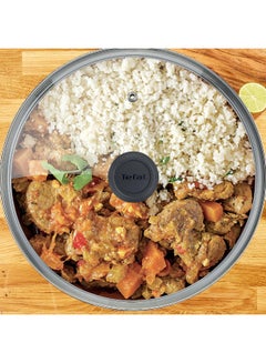 تيفال TEFAL قدر طبخ | Tempo Flame 28 سم كاسرول غير لاصق مع غطاء | أحمر | ألومنيوم | ضمان لمدة سنتين | C3045485 30سم  - Image 3
