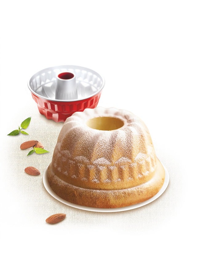 Tefal TEFAL Baking Mold | Delibake Kouglof Mould 22cm | Carbon Steel | RED/GREY | 2 Years Warranty | J1640214 Red - Image 3