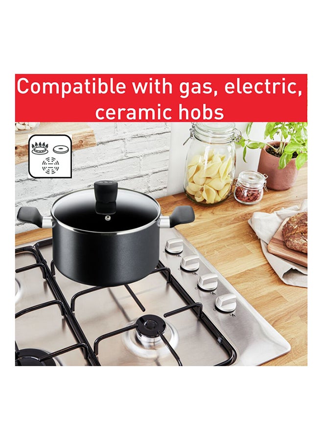 Tefal - G6 Non-Stick Super Cook Stewpot With Lid Black/Clear 30 cm Black/Clear - Image 1