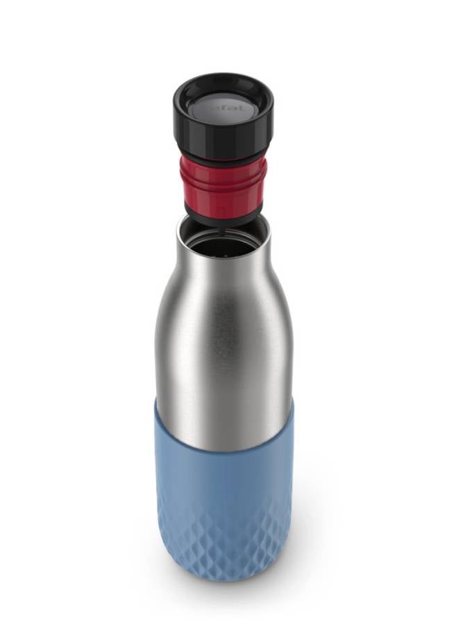Tefal - Bludrop Thermal Stainless Steel Bottle Blue/Grey/Black 0.5 Litre Blue/Grey/Black - Image 1