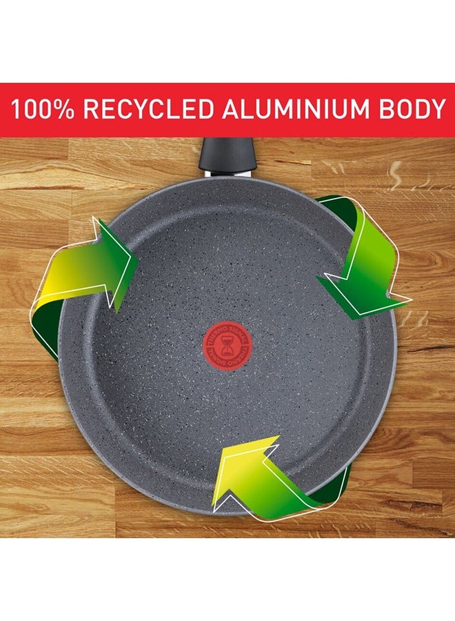 تيفال مقلاة طبيعية 28 سم G2661932 رمادي - حجر 28 سم - Image 3