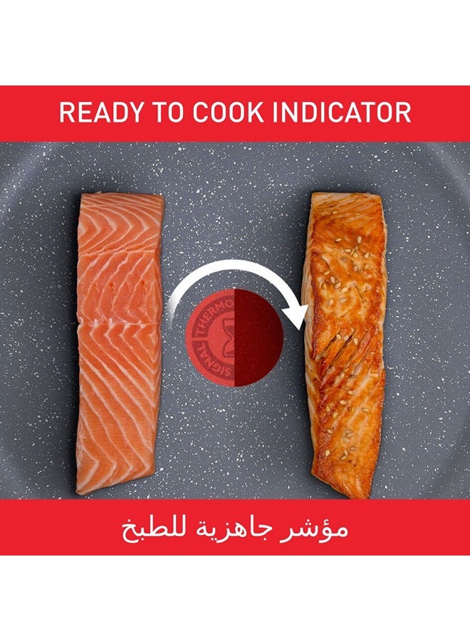 تيفال مقلاة طبيعية 28 سم G2661932 رمادي - حجر 28 سم - Image 5