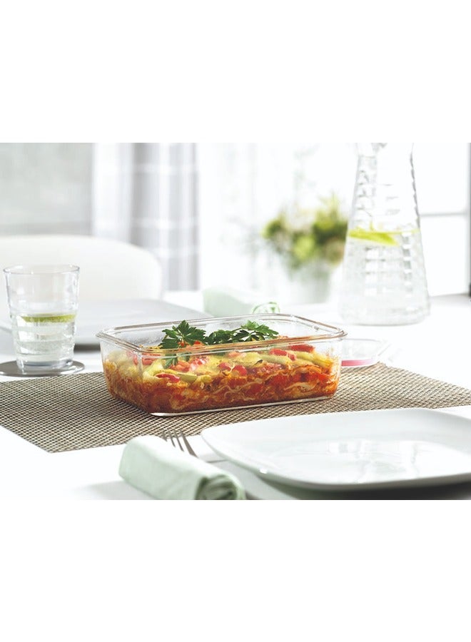 Tefal TEFAL MasterSeal Glass Fresh Box Container | 1.3 L | Rectangular All-in-One Food Storage Container | Leak-Proof | Oven-Safe | Hygienic | Dishwasher-Safe | Red | 2 Years Warranty | K3010412 Red 1.3Liters  - Image 2
