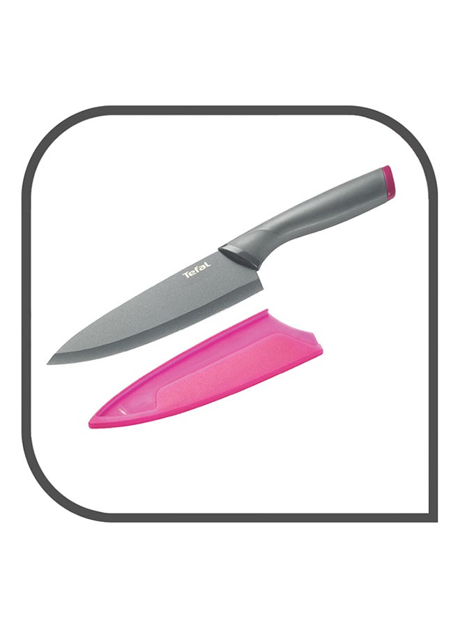 Tefal 2-Piece Stainless Steel Fresh Kitchen Knife Set Includes Chef Knife 15 cm, Pairing Knife 9 cm With Cover Multicolour  - Image 4