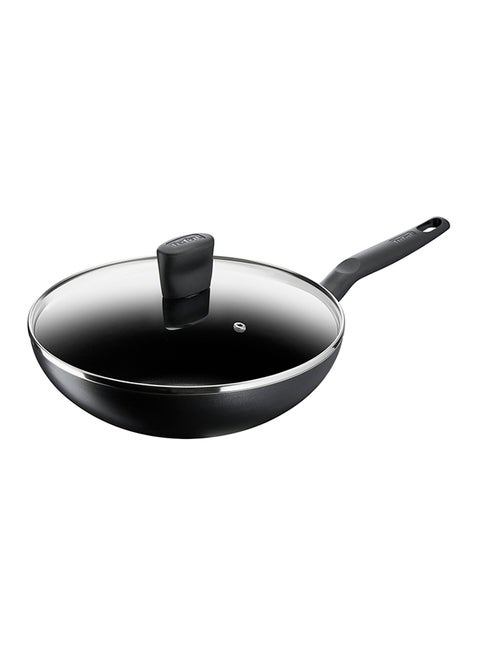 Tefal G6 Super Cook Wokpan 28 + Lid Non Stick With Thermo Signal Black Black 28 cmcm