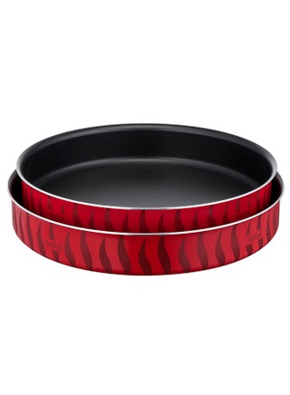 TEFAL Baking Pans | Les Spécialistes | 2-Piece Set | Kebbe Dishes | 28/30 cm | Non-Stick Coating | Aluminum | Heat Diffusion | Easy Cleaning | Red | Made in France | 2 Years Warranty | J5716683 Red 28 + 30cm - pnsku/N70079805V/45/_/1716722684/25045a22-0c32-43ef-a174-dbc75466dd13