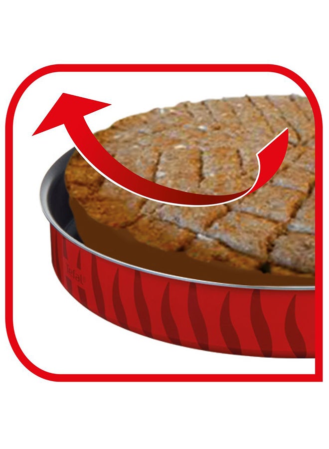 Tefal - TEFAL Baking Pans | Les Spécialistes | 2-Piece Set | Kebbe Dishes | 28/30 cm | Non-Stick Coating | Aluminum | Heat Diffusion | Easy Cleaning | Red | Made in France | 2 Years Warranty | J5716683 Red 28 + 30cm - Image 1
