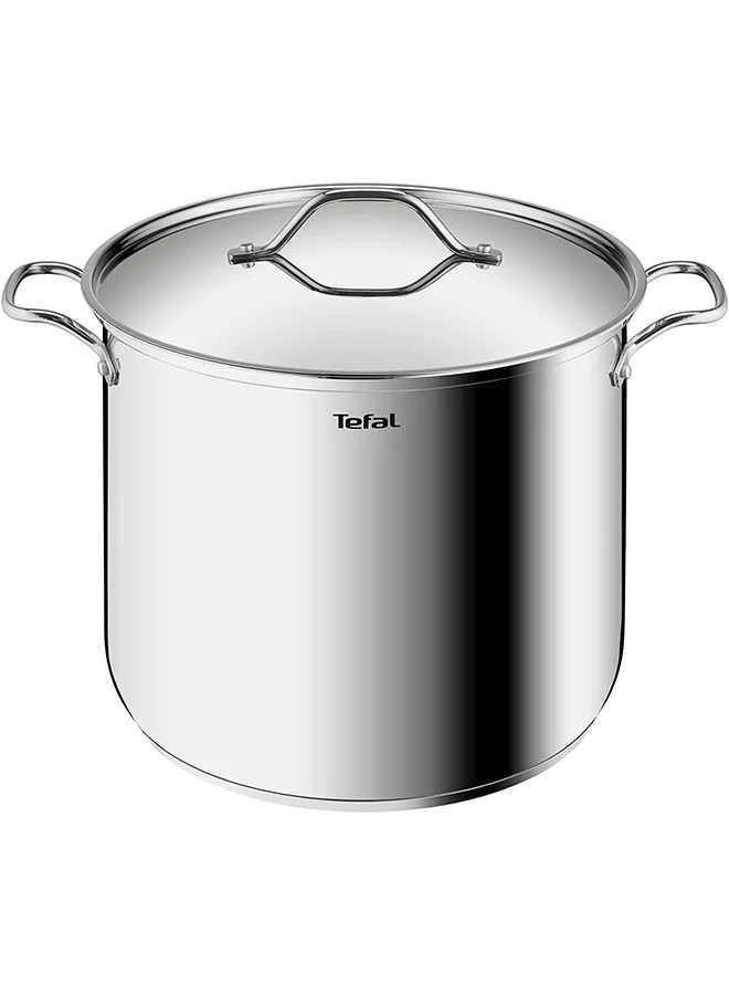 Tefal TEFAL Intuition XL stockpot | 26 cm | Premium Stainless steel 18/10 | XL Size | Robust Handles | Glass Lid | Induction Pot | 2 Years Warranty | B8646304