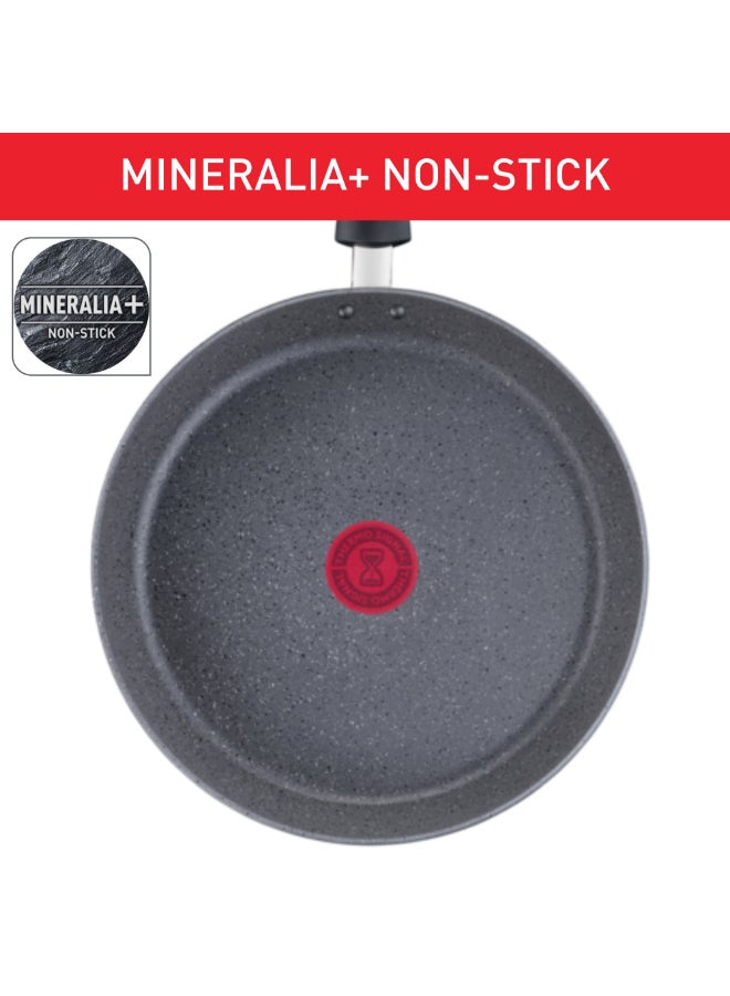 TEFAL Frying Pan | Natural Force 24 cm Frypan |Easy cleaning | Mineralia+ non-stick coating | Natural minerals | Thermo-signal | Healthy cooking | Safe | Made in France | 2 Years Warranty | G2660432 Grey - Stone 24 cmcm - Image 4