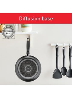 Tefal TEFAL Dark Stone 11 Pc Set, Non-Stick, Stewpots 22/24/28 cm, Saucepan 16 cm, Frypans 20/28 cm, Slotted Spatula, Aluminium, B491BS85 Black  - Image 5