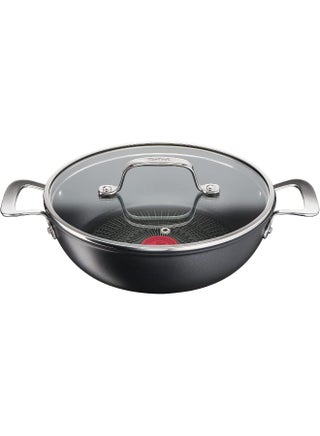 TEFAL قدر طبخ ضحل | G6 UNLIMITED قدر ضحل 26 سم مع غطاء زجاجي | غير لاصق مع مؤشر Thermo-Signal | ألومنيوم | أسود | صنع في فرنسا | ضمان لمدة سنتين | G2557102 26سم - pnsku/N70079843V/45/_/1744093790/04457a9e-9244-46b1-84a4-7a559f21cc39