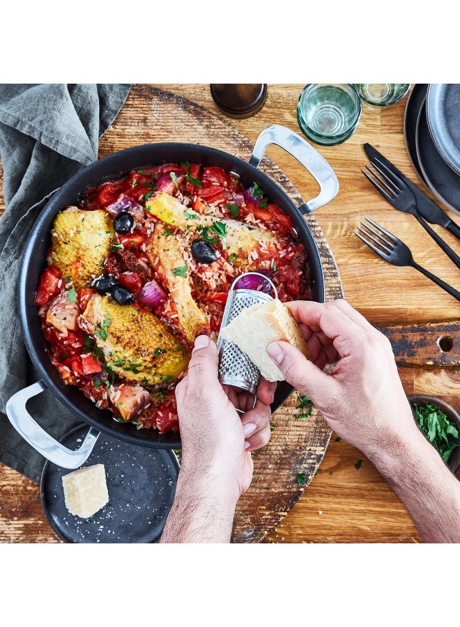 TEFAL قدر طبخ ضحل | G6 UNLIMITED قدر ضحل 26 سم مع غطاء زجاجي | غير لاصق مع مؤشر Thermo-Signal | ألومنيوم | أسود | صنع في فرنسا | ضمان لمدة سنتين | G2557102 26سم