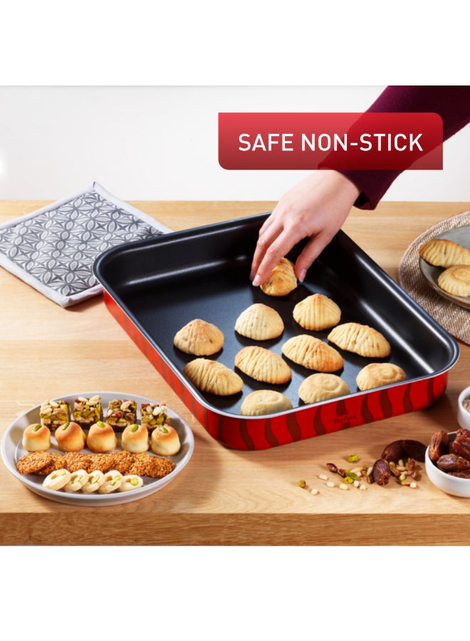 تيفال صواني الخبز من تفال | مجموعة "لي سبيسياليست" 3 قطع | صواني فرن: 22x29 سم، 24x31 سم، 27x37 سم | طلاء غير لاصق | ألمنيوم | توزيع حراري | سهل التنظيف | صنع في فرنسا | ضمان لمدة سنتين | J5715482 22x29 + 24x31 + 27x37سم - Image 5