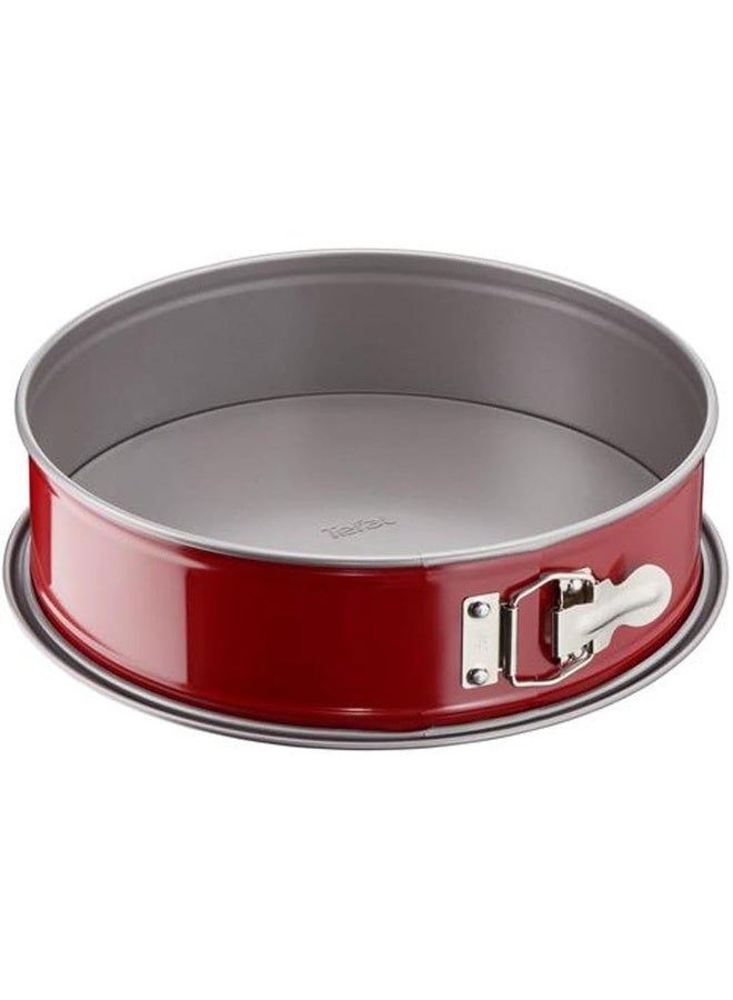 تيفال TEFAL قالب خبز | قالب كيك سبرينغ فورم دلي بيك 23 سم | أحمر | أدوات خبز عالية الجودة من الفولاذ الكربوني | سهولة التنظيف | ضمان لمدة سنتين | J1641214 23سم  - Image 1