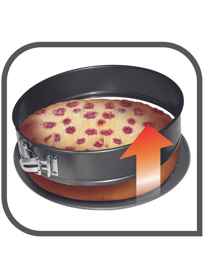 تيفال سبرينغ فورم سهل الإمساك ٢٣سم بني حزام قابل للإزالة من الفولاذ الكربوني طلاء غير لاصق سهل الفصل سهل التنظيف J1626145 رمادي داكن ٢٣سم - Image 3