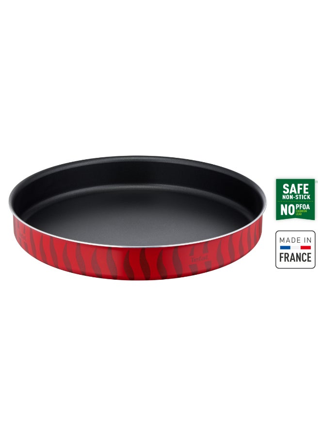 TEFAL Baking Pan | Les Spécialistes Kebbe 38 cm | Non-Stick Coating | Aluminum | Heat Diffusion | Easy Cleaning | Red | Made in France | 2 Years Warranty | J5719583 Red 38cm - Image 1