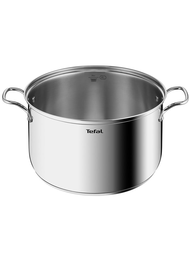 Tefal - TEFAL Intuition XL stockpot | 28 cm | Premium Stainless steel 18/10 | XL Size | Robust Handles | Glass Lid | Induction Pot | 2 Years Warranty | B8646404 Stainless Steel 28 cmcm - Image 1