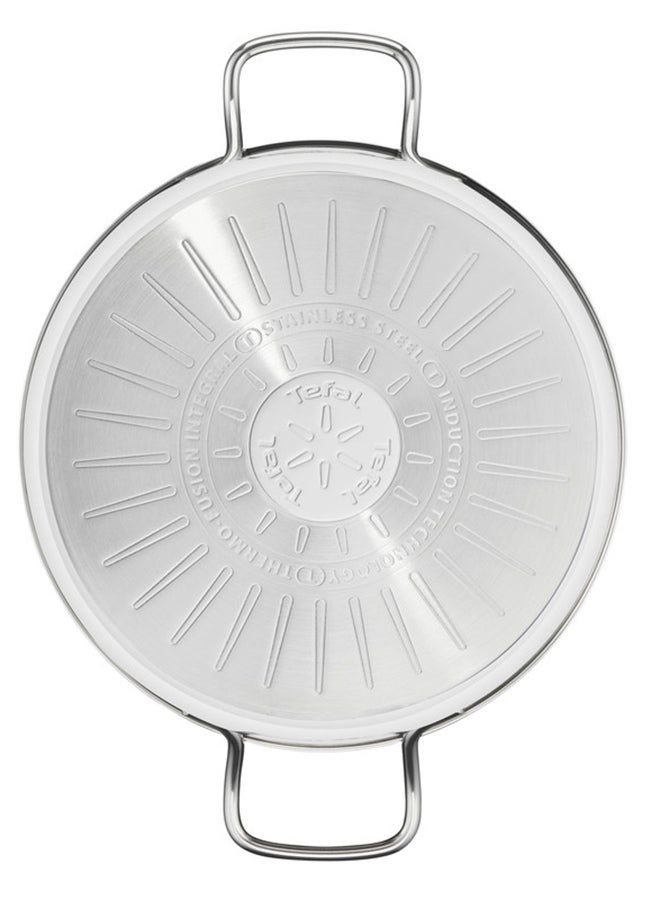 Tefal - TEFAL Intuition XL stockpot | 28 cm | Premium Stainless steel 18/10 | XL Size | Robust Handles | Glass Lid | Induction Pot | 2 Years Warranty | B8646404 Stainless Steel 28 cmcm - Image 1