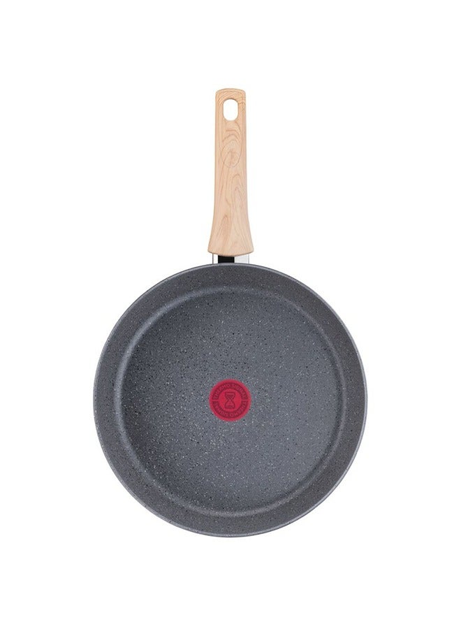 Tefal - TEFAL Frying Pan | Natural Force 30 cm Frypan|Easy cleaning | Mineralia+ non-stick coating | Natural minerals | Thermo-signal | Healthy cooking | Safe | Made in France | 2 Years Warranty | G2660732 Grey - Stone 30cm - Image 1