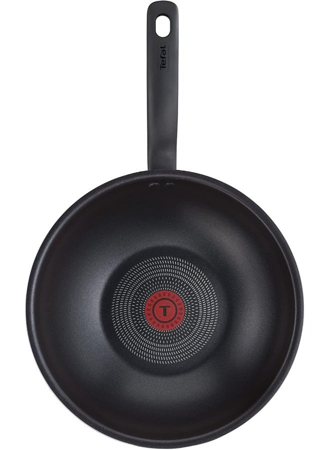 Tefal - TEFAL Cookware Set of 9 Pieces |Super Cook| frypan 24 cm/stewpots 22/24 cm/wokpan 28 cm/spoon/slotted spoon/slotted spatula | Non-Stick | Thermo Signal | Aluminium | Red | 2 Years Warranty | B243S987 Red 20/24cm - Image 1