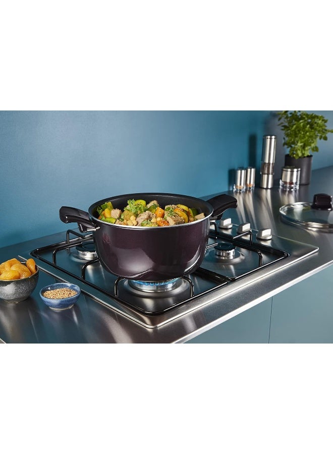 تيفال TEFAL قدر الطبخ | Resist Intense 22 سم طاجن بغطاء زجاجي | طلاء غير لاصق | Thermo-Signal™ | غطاء زجاجي | طبخ صحي | أواني طبخ آمنة | صنع في فرنسا | ضمان لمدة سنتين | D5225483 22سم  - Image 4